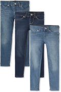Girls Stretch Denim Jeggings 3 Pack - Comfortable Stretch Fit