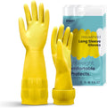 Extra Long Rubber Dishwashing Gloves 15 in - Non-Slip Heavy Duty