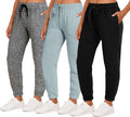 Women's Fleece Joggers 3 Pack - Cozy Athletic Sweatpants