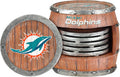 FOCO NFL Team Logo 5-Pack Barrel Beverage Coaster Set - Team Spirit