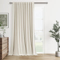 Guken Cream Linen Blackout Curtains 60in x 90in - Complete Room
