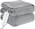 Heated Blanket Soft Flannel Throw 50in x 60in - 9 Heat Levels