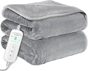 Heated Blanket with 9 Levels & Timer for Cozy Warmth