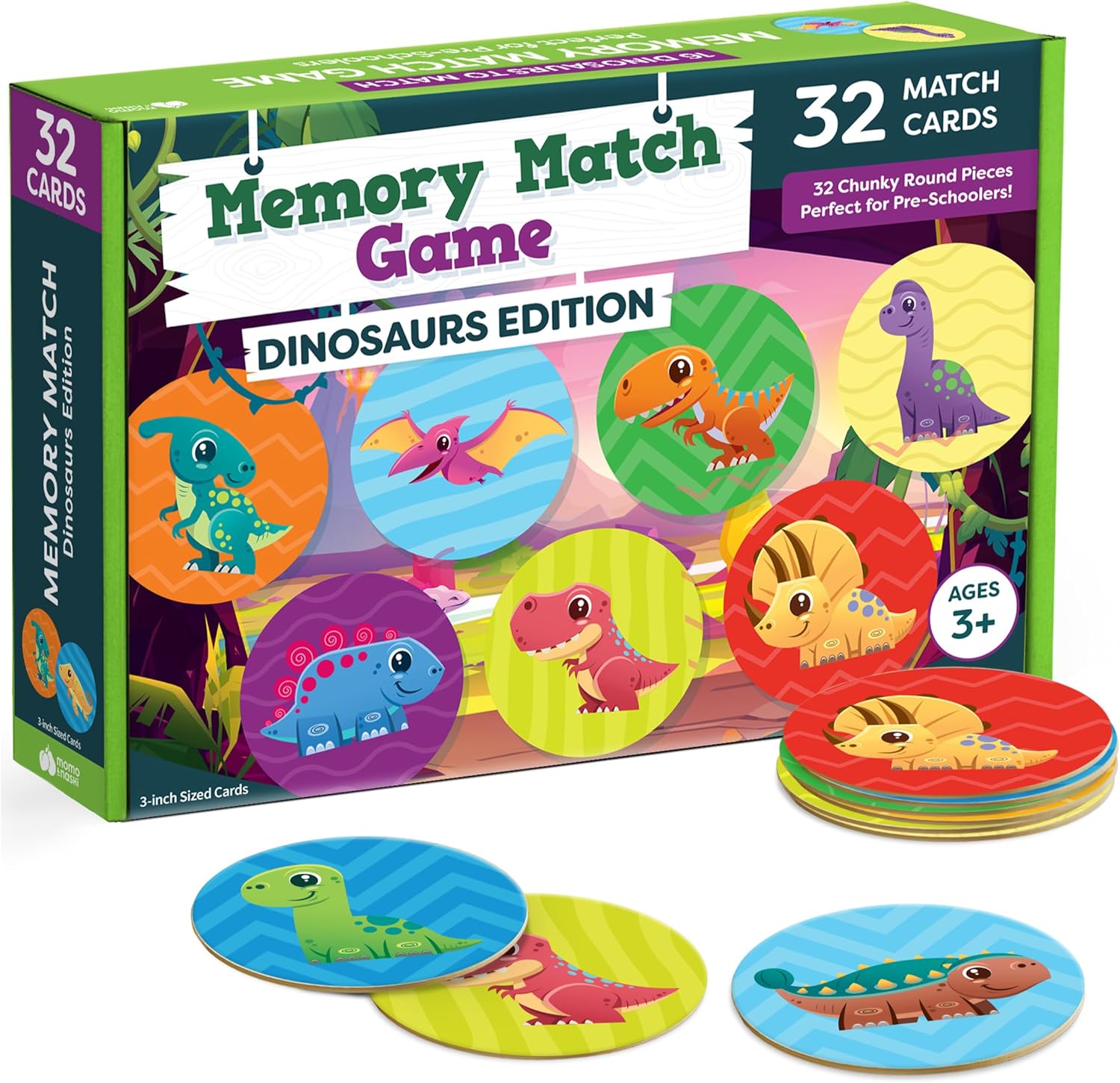 Dinosaur Matching Game - Fun & Educational Dino Memory - Perfect for 3-5 Year Olds