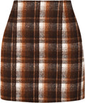 Plaid Skirts for Women High Waist Pencil Mini Skirt - Cozy Fit