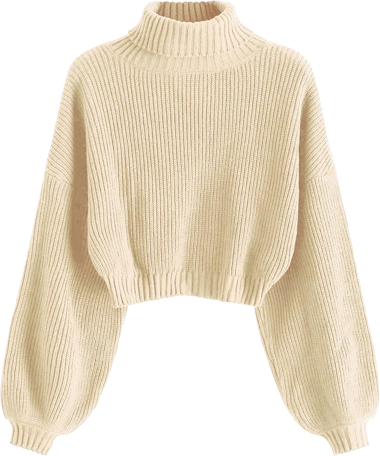 Stylish Cropped Turtleneck Sweater for Women - Perfect for All Seasons