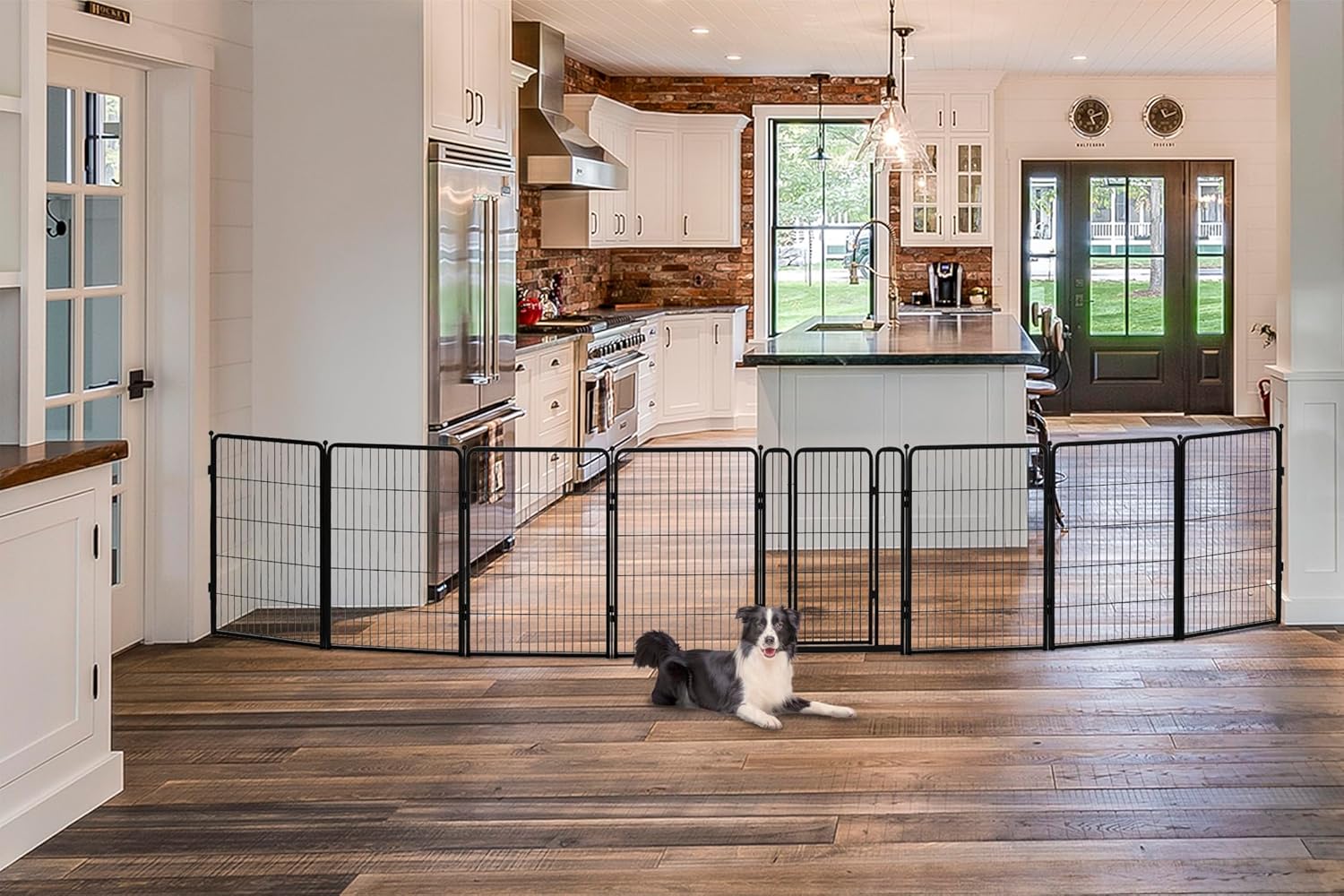 FXW Dog Gate Extra Wide for Indoor Use, Adjustable 219-in