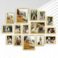 15 Pack Picture Frames Gold Accents Collage Set - Multi Size Gallery