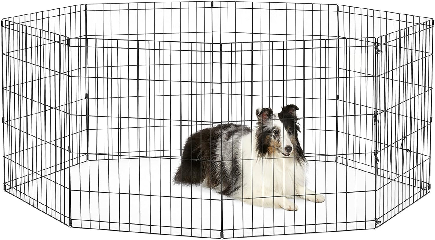 New World Folding Metal Dog Exercise Pen for Indoor and Outdoor Use