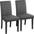 Fabric Upholstered Parsons Dining Chairs Set of 2 - Space-Saving