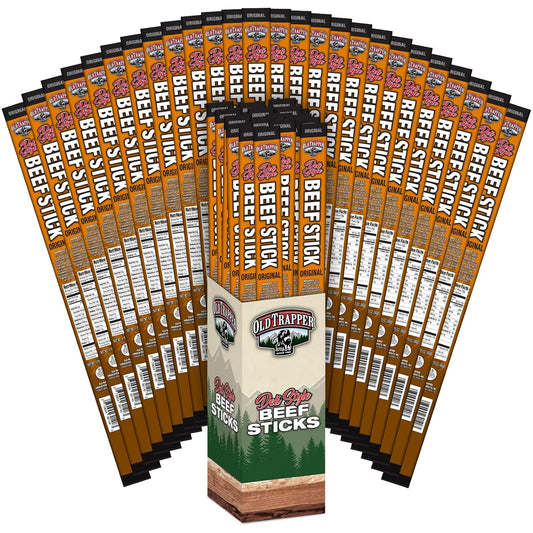 Old Trapper Original Deli-Style Beef Sticks - Protein Packed Snack
