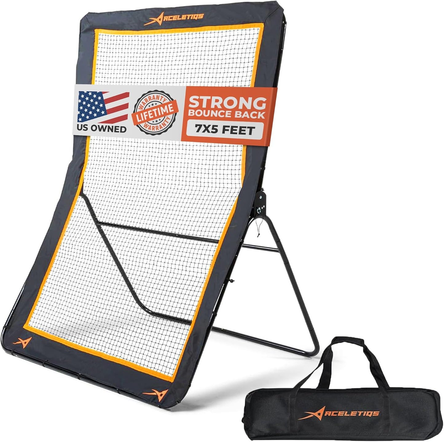 ACELETIQS Lacrosse Rebounder for Backyard Training and Practice