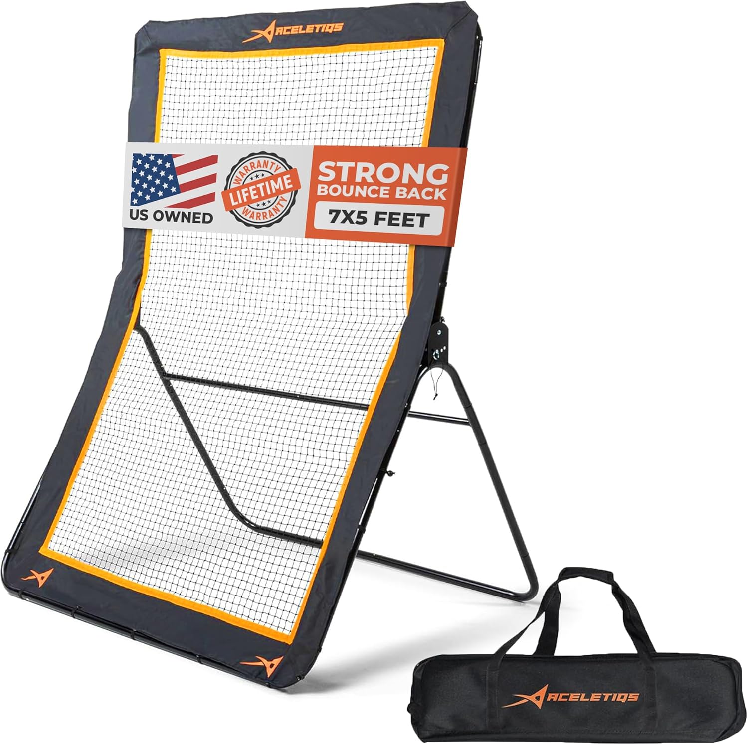 ACELETIQS Lacrosse Rebounder for Backyard Training and Practice