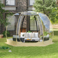 Tangkula Oversize Bubble Tent 11x11 Ft - Weatherproof Clear Dome for 10 People