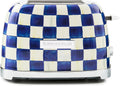 MACKENZIE-CHILDS 2-Slice Toaster, Blue-and-White Royal Check
