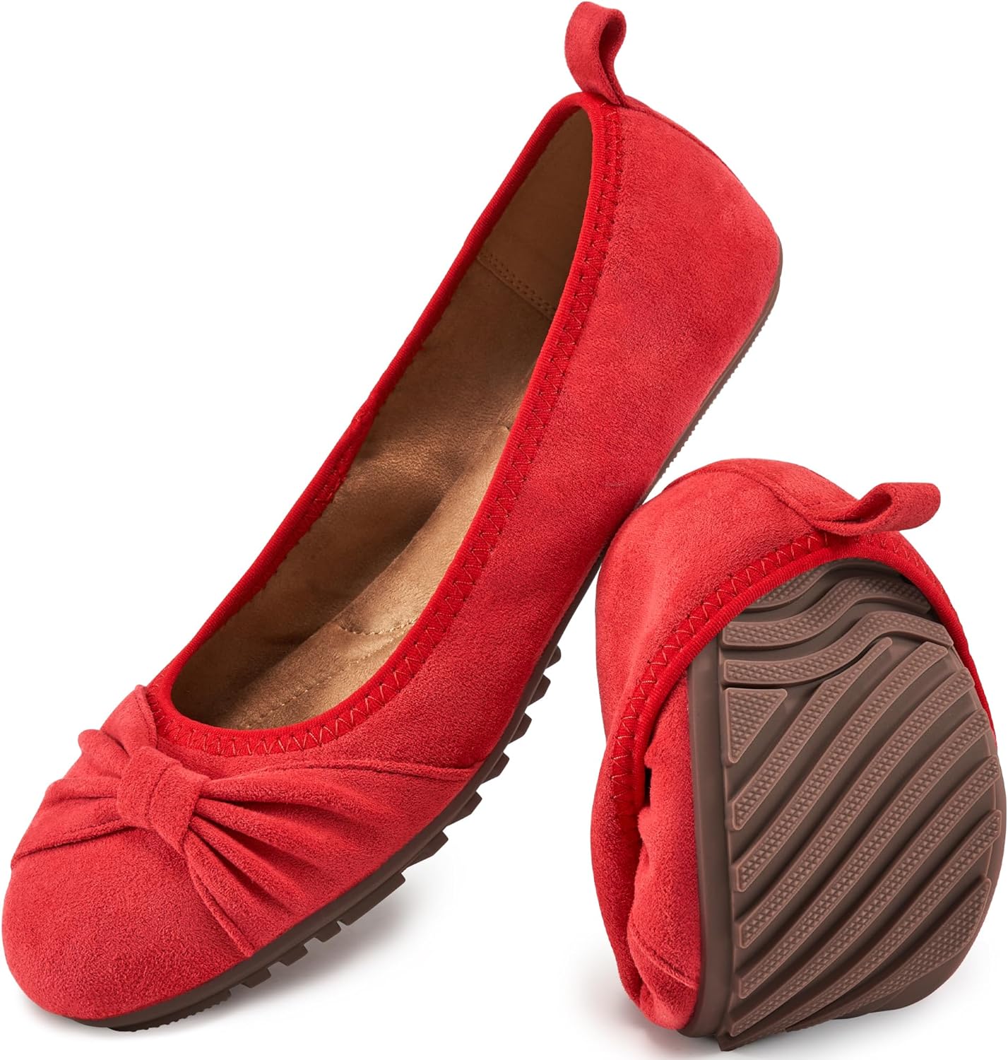 Ecetana Womens Flats Shoes Dressy: Comfortable Bowknot Ballets