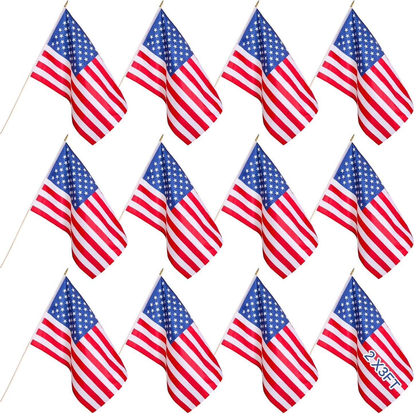 12 Pcs Classroom American Flag Set for Schools and Offices