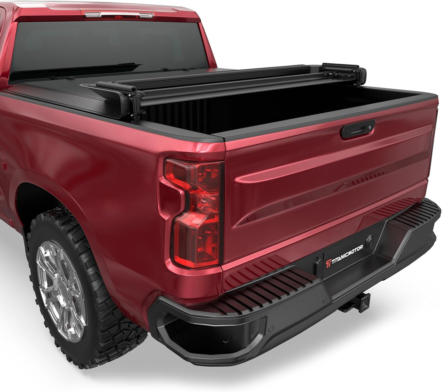 Soft Quad Fold Truck Bed Tonneau Cover for Chevy Silverado