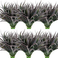 24Pcs Artificial Grass Plant Faux Outdoor Shrubs - UV Resistant Greens