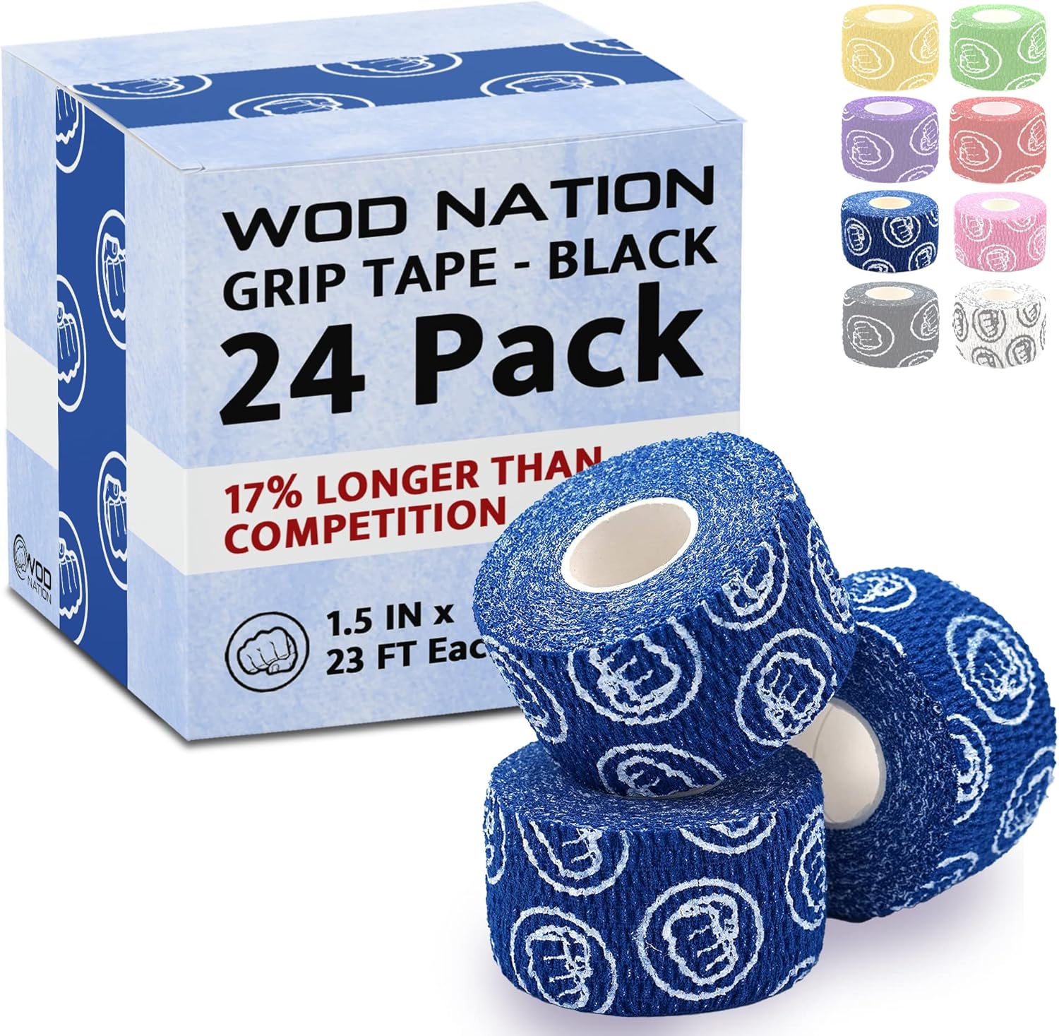 WOD Nation Flexible Hook-Grip Athletic Tape for Weightlifting