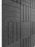 Gray Black Felt Bulletin Board Tiles (12-Pack) - Modern Wall Panels