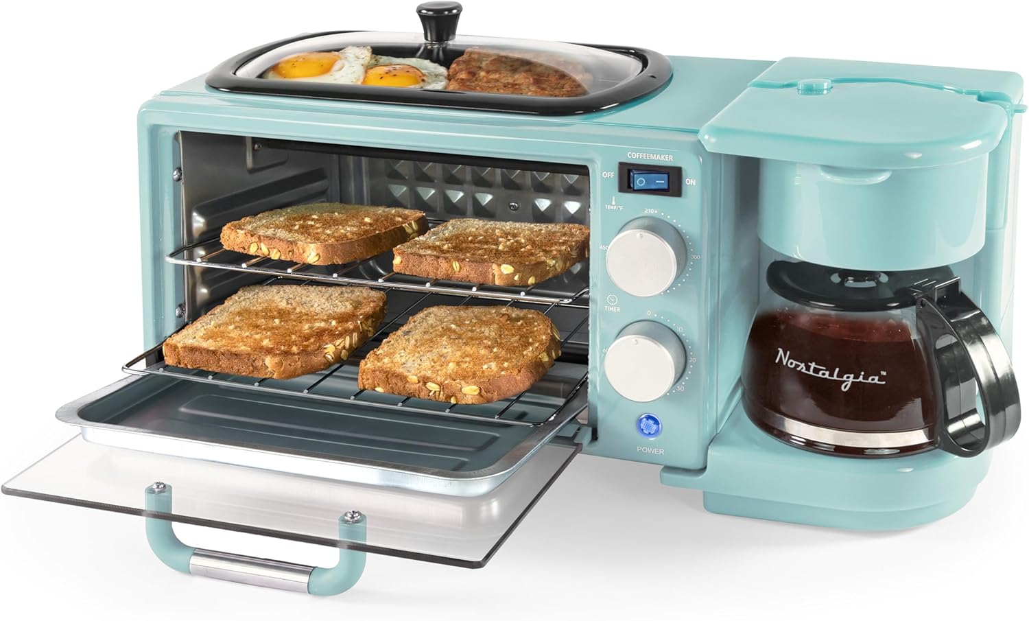 Nostalgia 3-in-1 Retro Breakfast Station for Perfect Mornings