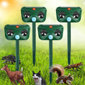 Ultrasonic Animal Repellent 4 Pack - Solar Motion-Activated Outdoor