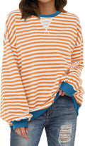 XIEERDUO Womens Oversized Crewneck Sweatshirt - Cozy Color Block Style