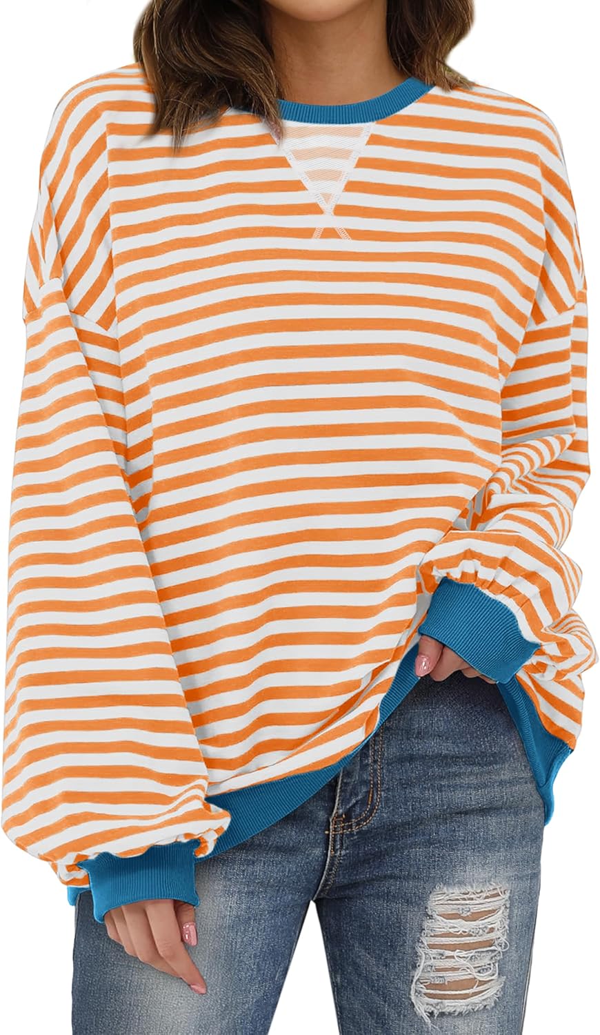 XIEERDUO Womens Crewneck Oversized Sweatshirt for Y2K Style