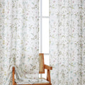 Roman Linen Blend Extra Long Curtains 120 in - Light Filtering Floral