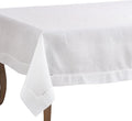 Hemstitched Border Tablecloth 70x180 in White - Timeless Linen