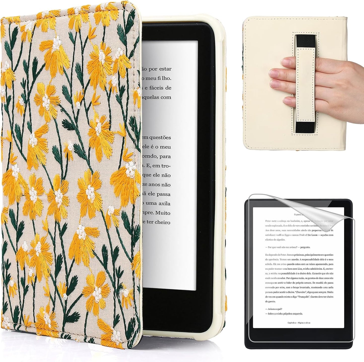 Exquisitely Hand-Embroidered Case for Kindle Paperwhite 12th Gen