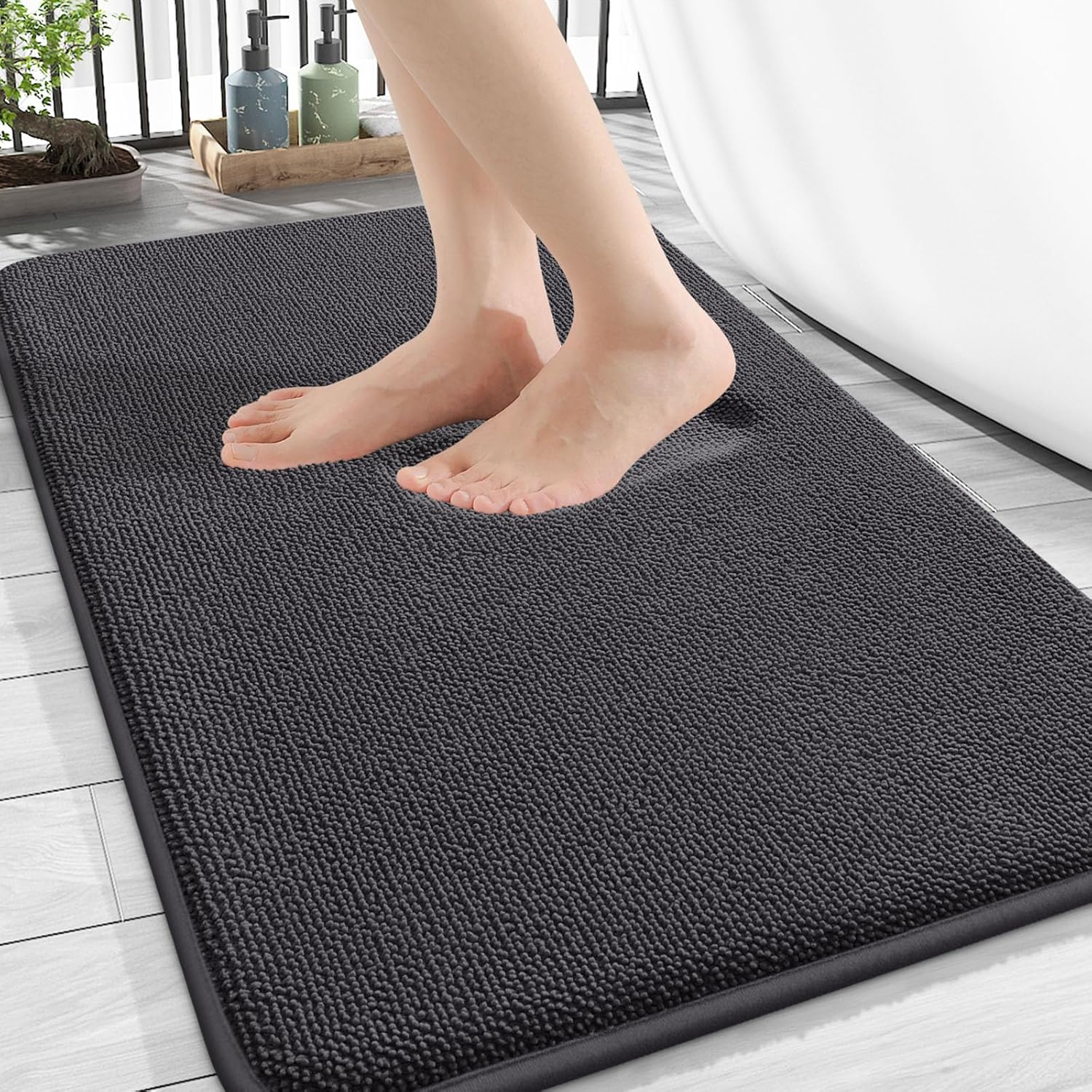 OLANLY Thick Memory Foam Bath Mat Rug for Luxurious Comfort