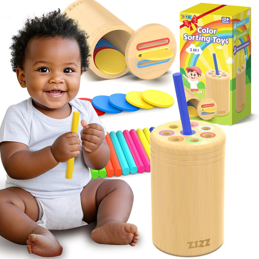 ZIZZ Montessori Color Sorting Toy for 1-3 yrs
