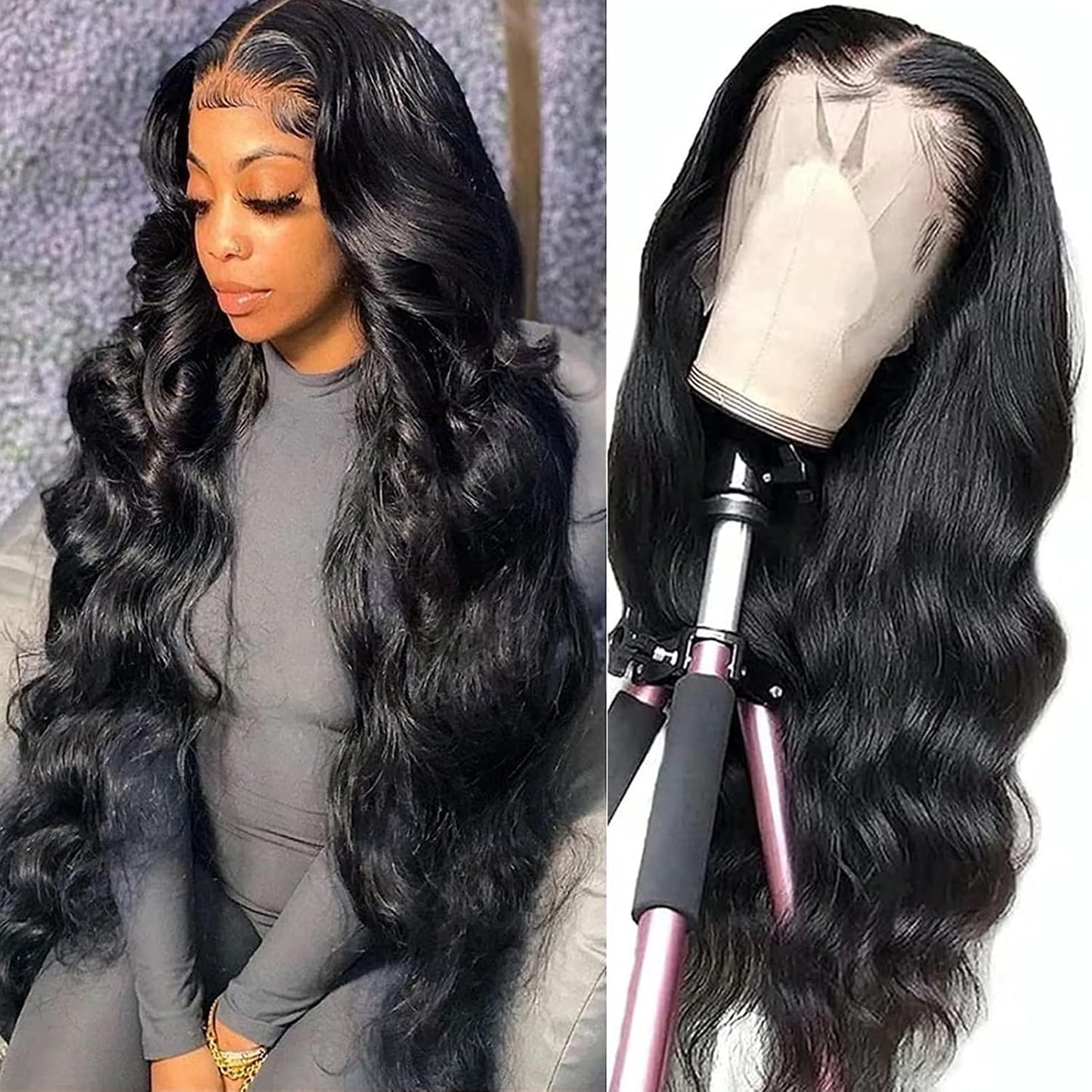 Body Wave Lace Front Wigs Human Hair 200% Density for Women