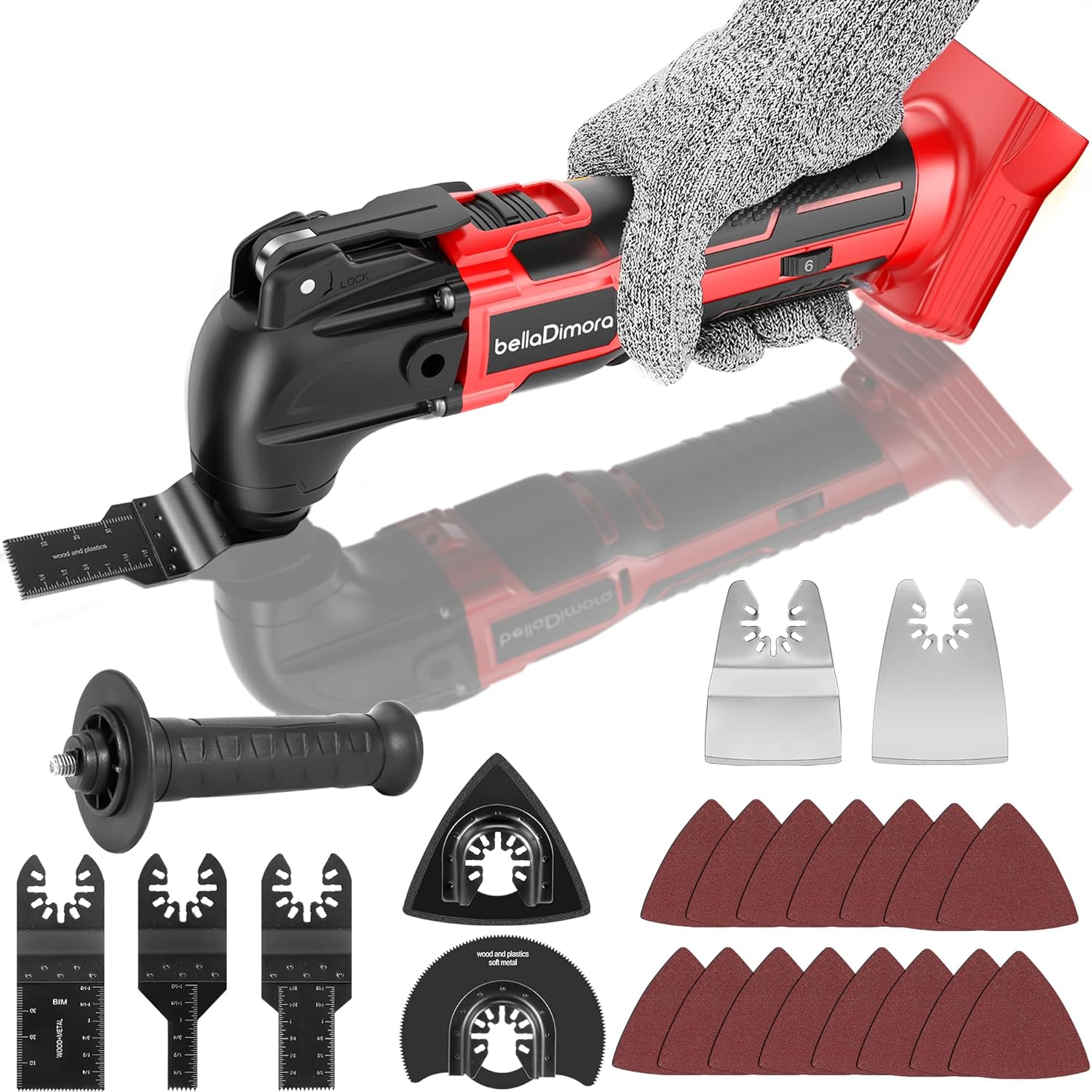 Cordless Oscillating Multi Tool with Brushless Motor and 23-Piece Kit