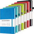 Dotted Journal Notebook 7 Pack A5 Dot Grid Notebooks - Durable, Thick