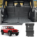 Cargo Liner with Seat Back Cover Fit for 2018-2025 Jeep Wrangler JL