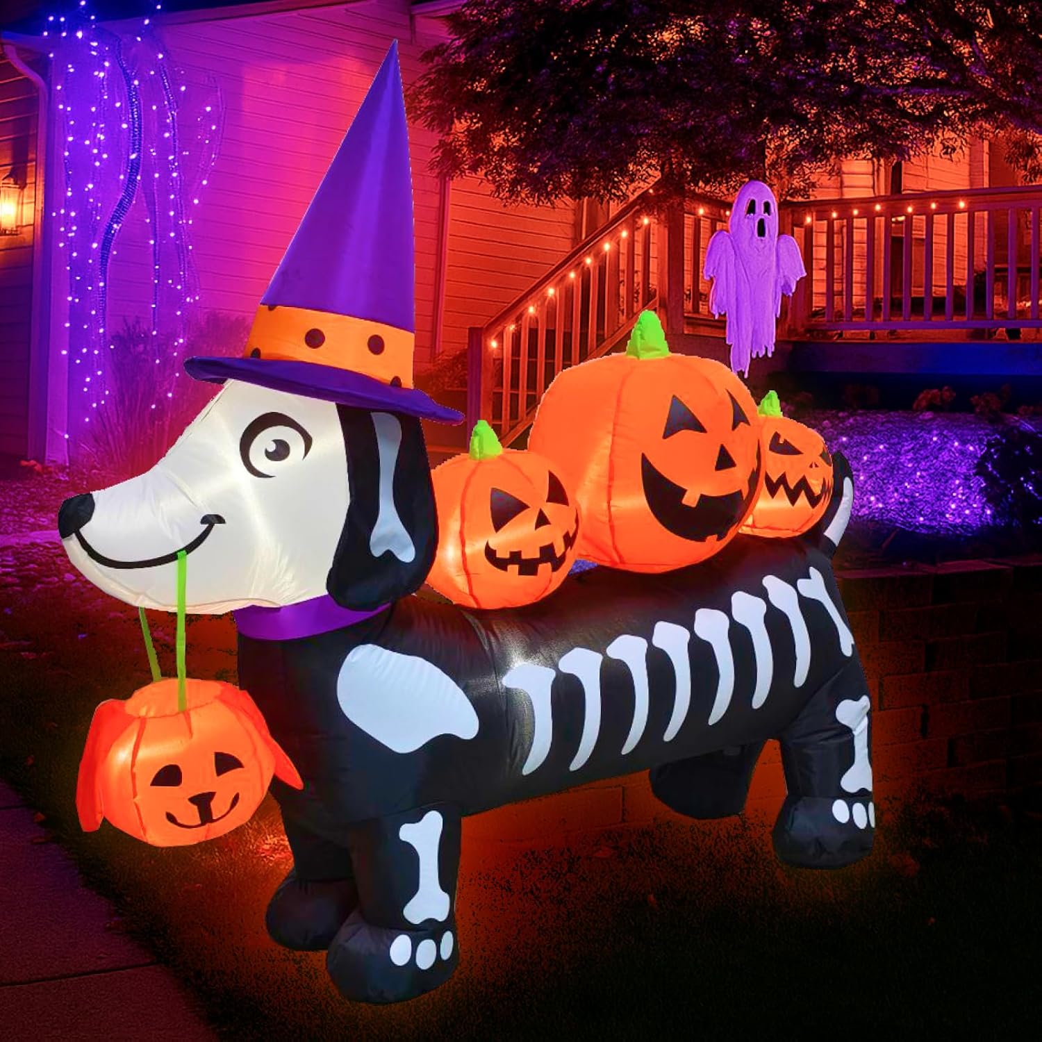 Halloween Inflatables Outdoor Decorations with LED Lights for Fun