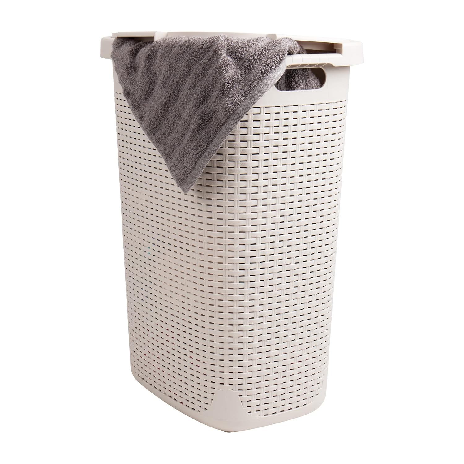 Mind Reader Slim Laundry Hamper with Lid for Compact Spaces