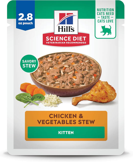 Hill's Science Diet Kitten Wet Cat Food with Chicken & Vegetables