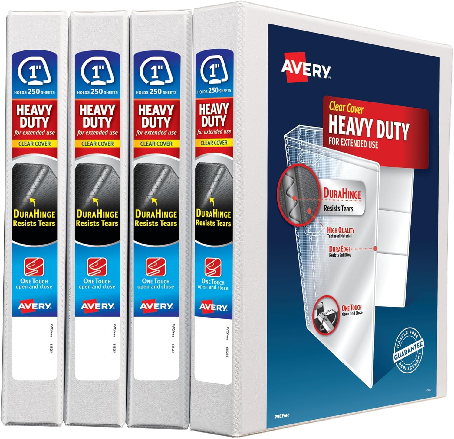 Avery Heavy Duty View 3 Ring Binder with One Touch Slant Ring