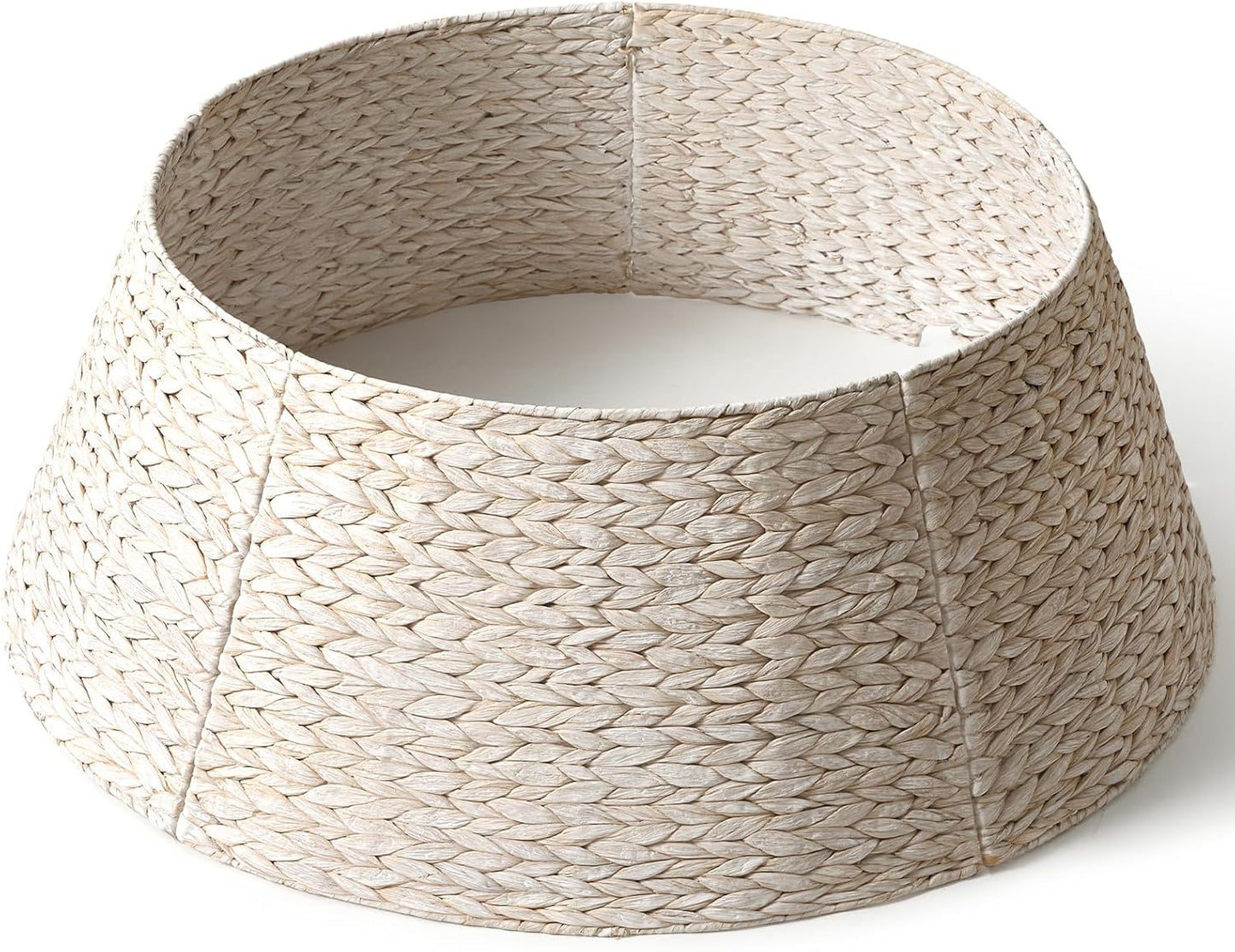 36in Large Christmas Tree Collar - Woven Hyacinth Design