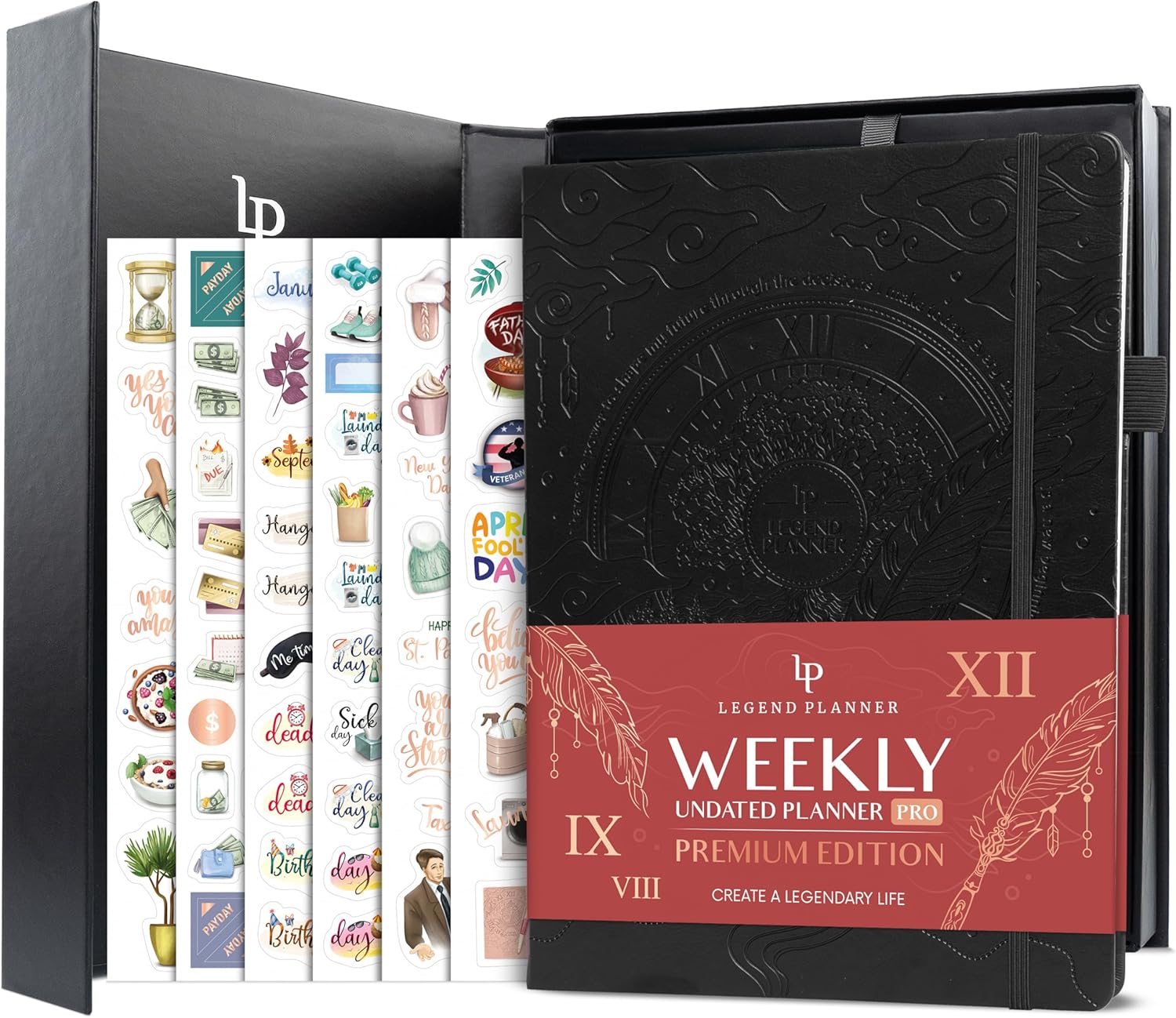 Legend Planner PRO Premium Large Undated Weekly & Monthly Planner