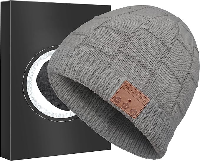 Bluetooth Beanie Hat Headphones by FULLLIGHT TECH - Unique Gift