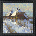 FOLKOR Canvas Frame for 12x12 Paintings - Finished Black Ornate Frame