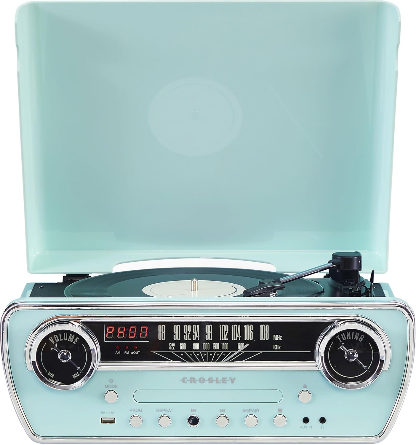 Crosley CR6047A-AB Powel 7-in-1 Bluetooth Vinyl Player