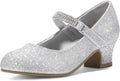 K KomForme Mary Jane Shoes Low Heel Rhinestone Princess Flats