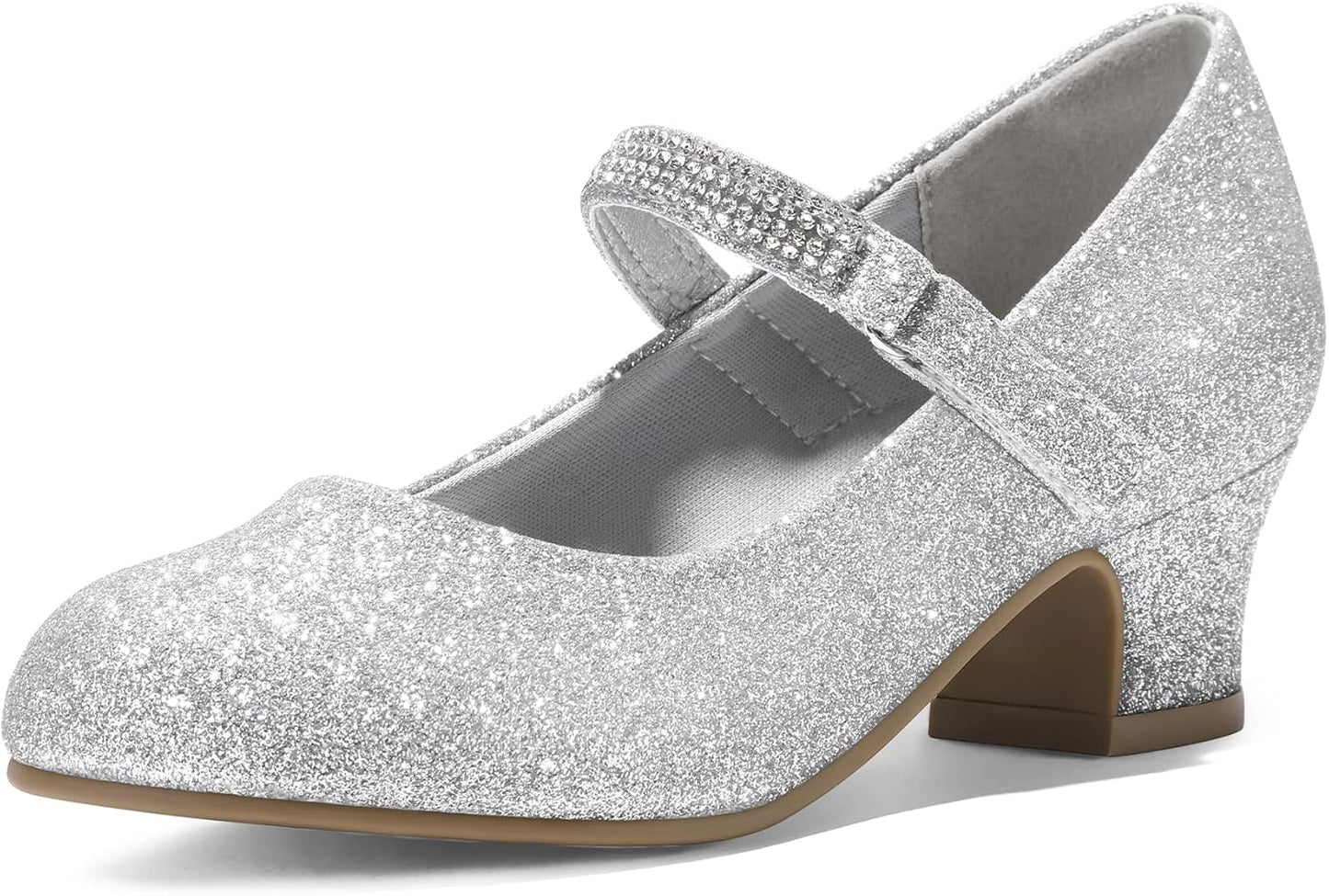 K KomForme Mary Jane Shoes with Rhinestones for Little Kids