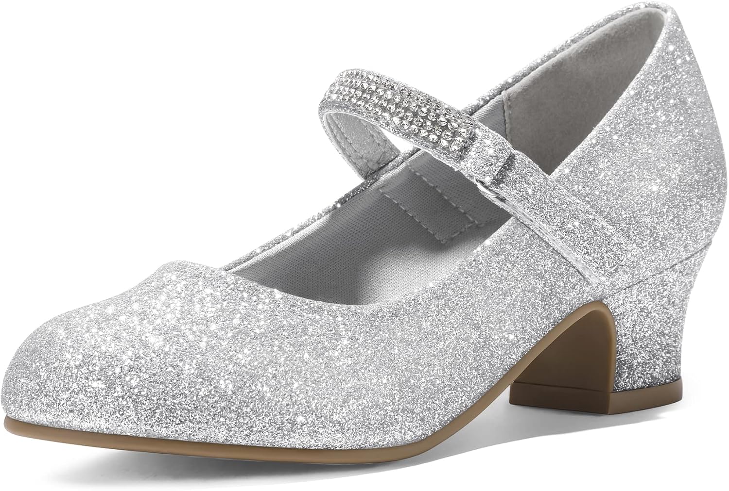 K KomForme Mary Jane Shoes with Rhinestones for Little Kids